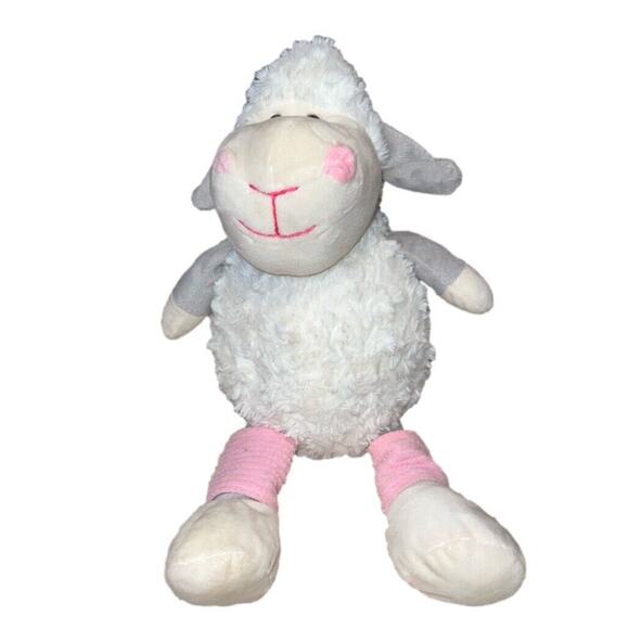 Best Made Toys Kids Sheep Lamb Plush Toy with Pink Leg Warmers Stuffed Animal - Picture 1 of 10